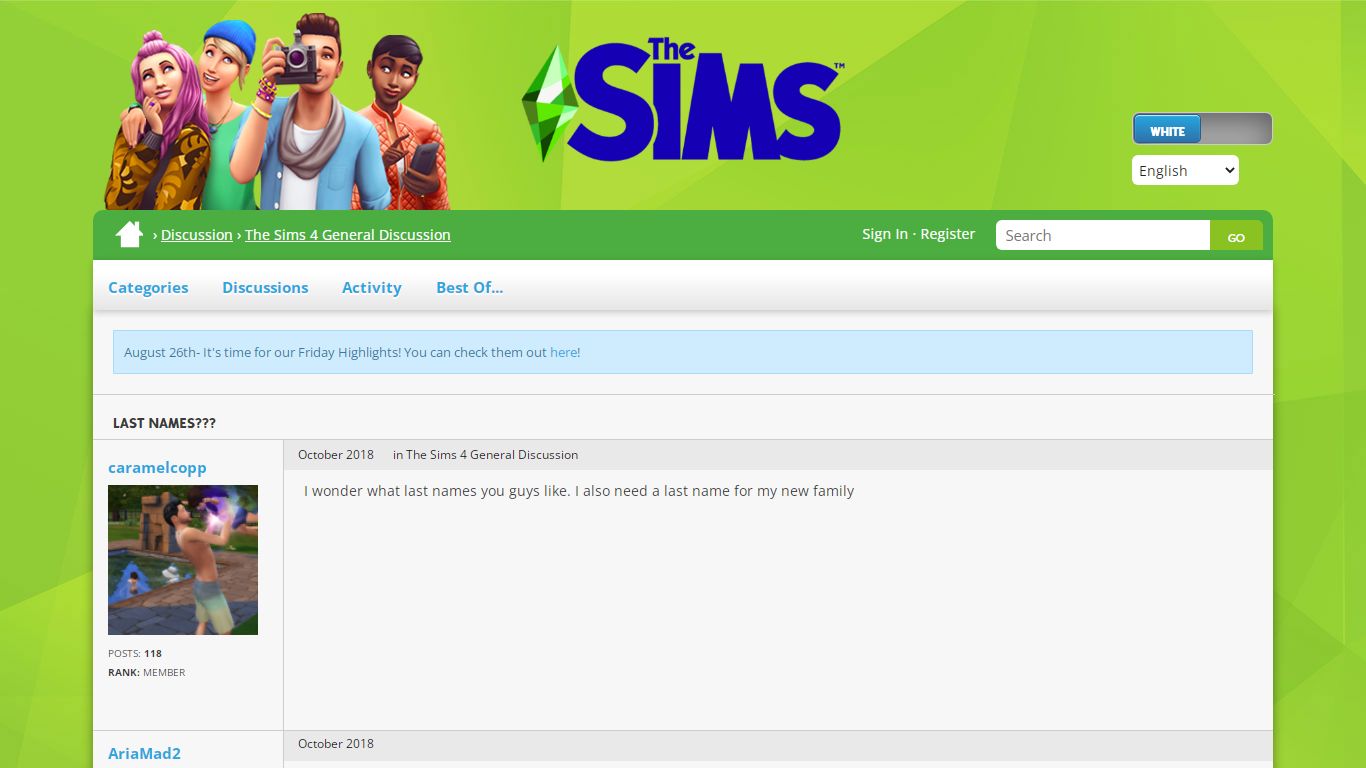 Last Names??? — The Sims Forums